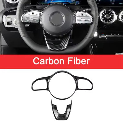 Mercedes A C E Class 2018-2020 Carbon Fibre Effect Steering Wheel Trim Cover