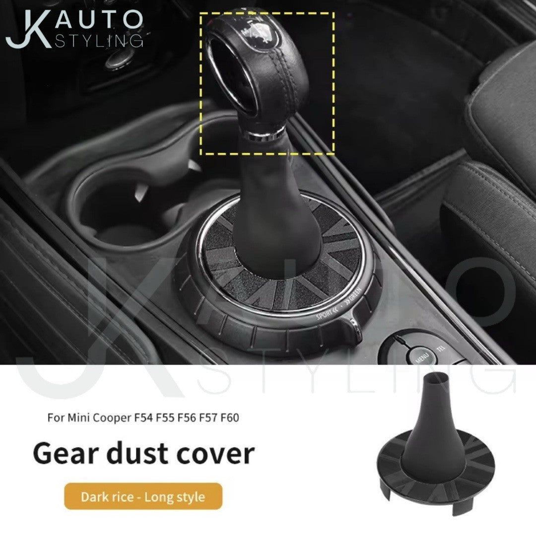 Mini F54 F55 F56 F57 F60 Black Union Jack Automatic Gear Base Trim Cover V2