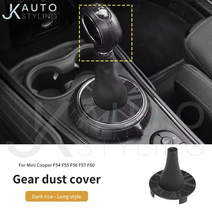 Mini F54 F55 F56 F57 F60 Black Union Jack Automatic Gear Base Trim Cover V2