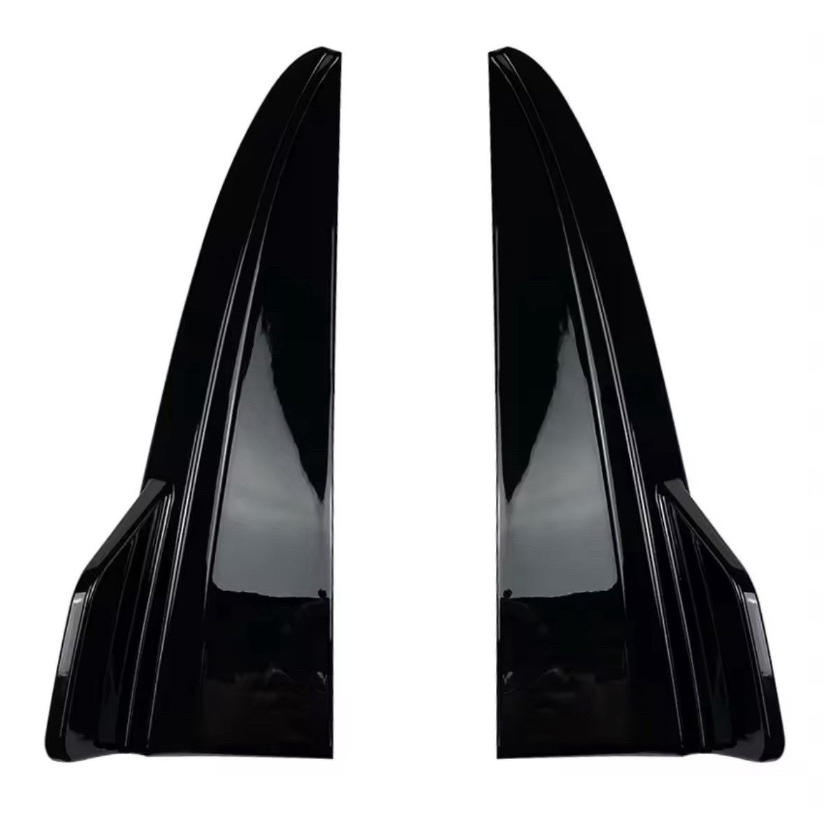 Gloss Black Rear Spats Bumper Side Splitters For Mercedes C Class W205 2015-2021