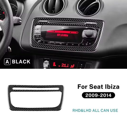 Seat Ibiza 6j 2009-2014 Carbon Fibre Centre Dash Radio Screen CD Surround Trim
