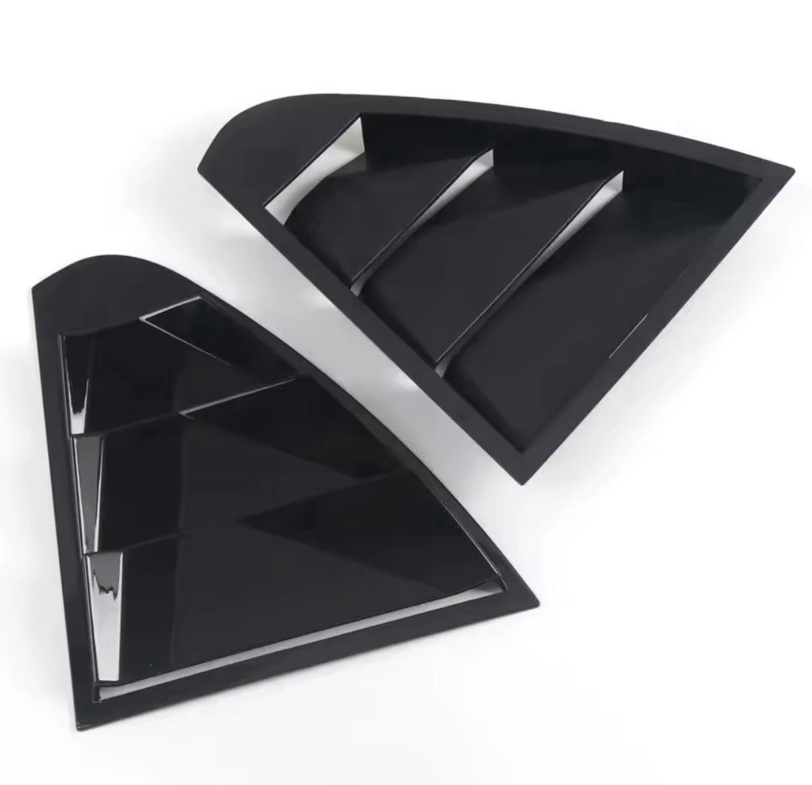 Mercedes A Class W176 Gloss Black Rear Side Window Louver Vent Covers 2pcs