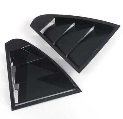 Mercedes A Class W176 Gloss Black Rear Side Window Louver Vent Covers 2pcs