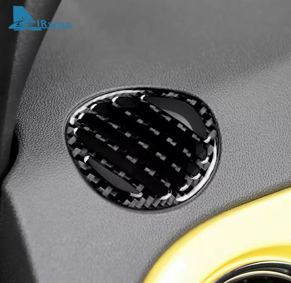 Fiat 500 Abarth 595 Carbon Fibre Dashboard Top Air Vent Outlet Surround Trims