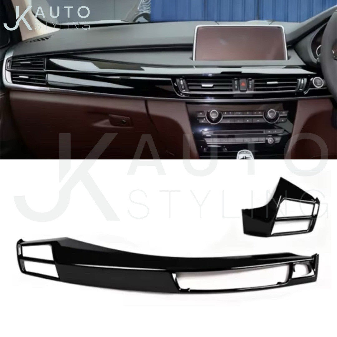 BMW X5 F15 X6 F16 2014-2018 Gloss Black Centre Dashboard Panel Trim Cover