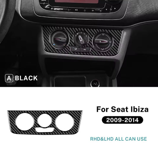 Seat Ibiza 6j 2009-2014 Carbon Fibre Centre Dash Air Con Panel Surround Trim