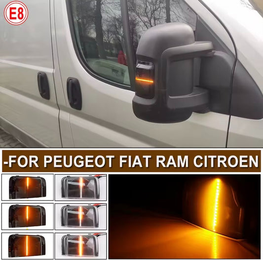 Peugeot Boxer Citroen Jumper Fiat Ducato Dynamic Sequential Mirror Indicators