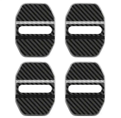 BMW Carbon Fibre Effect Door Lock Protector Covers 4pcs For BMW Vehicles