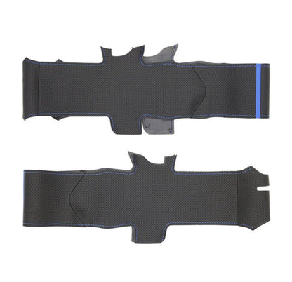 Ford Fiesta ST MK7/7.5 Black Perforated Leather Steering Wheel Cover Blue Thread