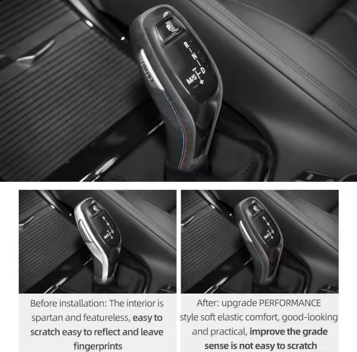 BMW 1 Series F52 X1 F48 F49 Alcantara Automatic Gear Knob Surround Cover RHD