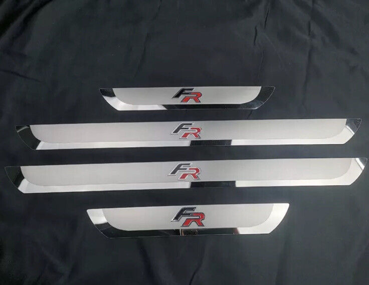 Seat FR Stainless Steel Door Sill Protector Strips Scuff Plates Seat Leon Ibiza