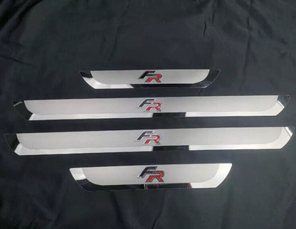 Seat FR Stainless Steel Door Sill Protector Strips Scuff Plates Seat Leon Ibiza