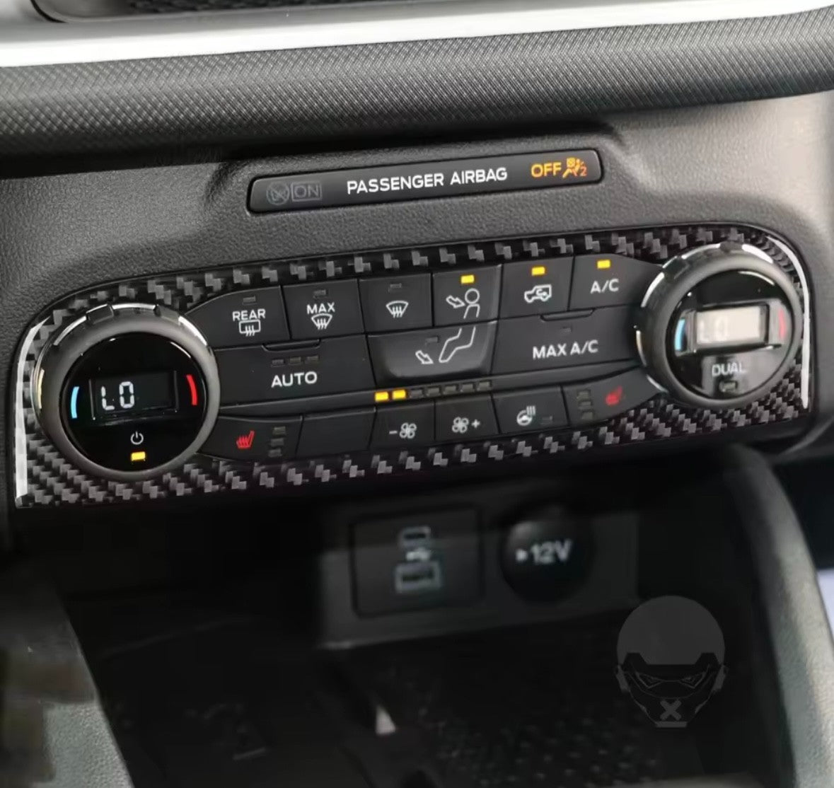 Ford Focus MK4 2018-2021 Carbon Fibre Air Con Control Panel Cover Trim