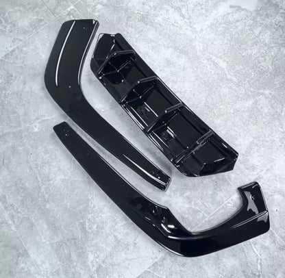 Seat Leon FR MK4 2020-2025 Rear Bumper Diffuser & Rear Spats Kit Gloss Black 3pc