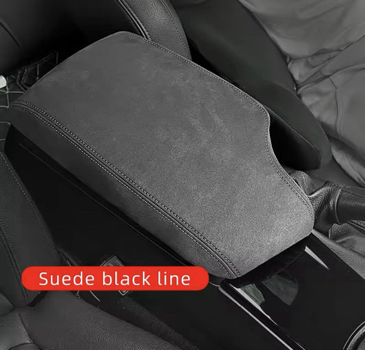 BMW 4 Series F32 F33 F36 2013-2020 Suede Armrest Cover With Black Stitching RHD