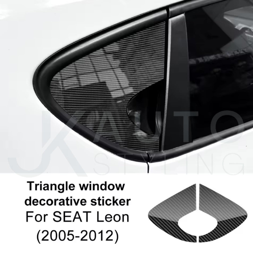 Seat Leon MK2 2005-2012 Carbon Fibre Rear Side Windows Overlay Vinyl