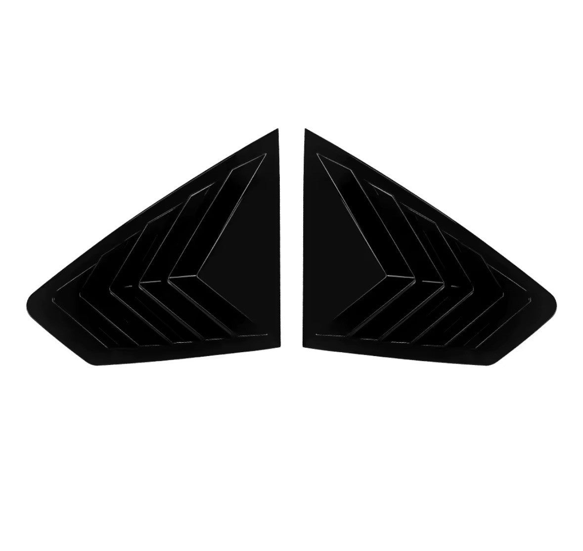 BMW 2 Series F74 2024+ Gloss Black Rear Side Window Louver Vent Covers 2pcs