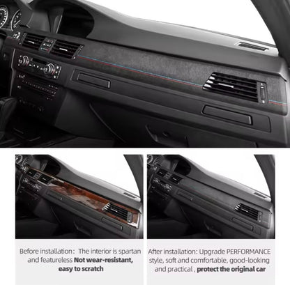 BMW 3 Series E90 2005-2012 Black Alcantara Main Dashboard Panel Trim Cover