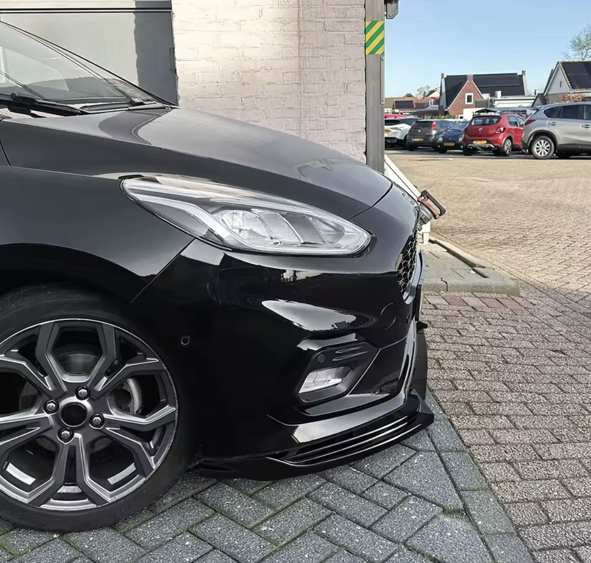 Ford Fiesta ST Line MK8 2018-2021 Front Splitter Gloss Black Bumper Lip Aero Kit