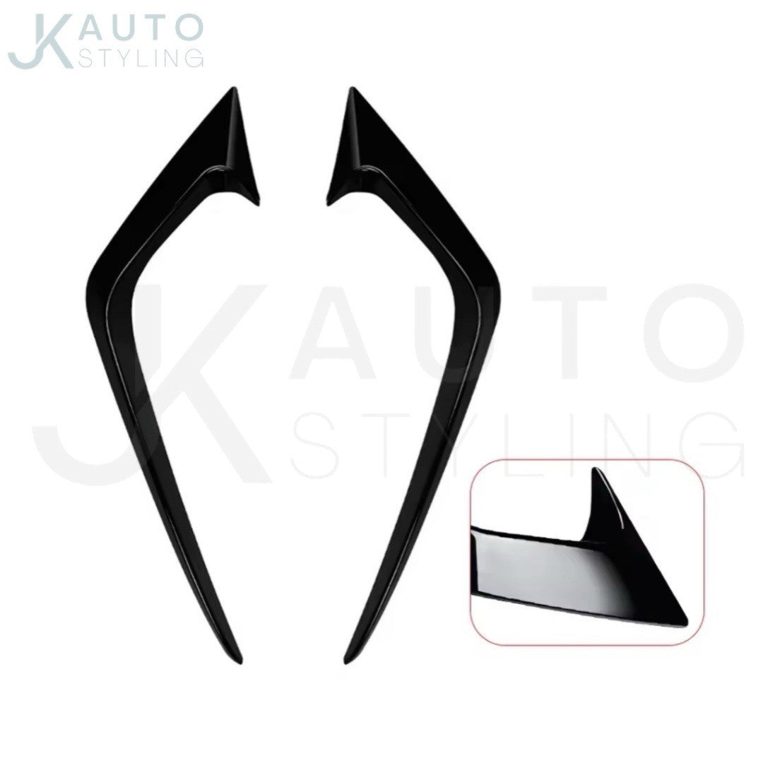 Ford Fiesta ST MK7 Gloss Black Front Bumper Canards Side Vent Fog Blade Trims