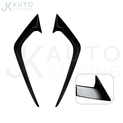 Ford Fiesta ST MK7 Gloss Black Front Bumper Canards Side Vent Fog Blade Trims