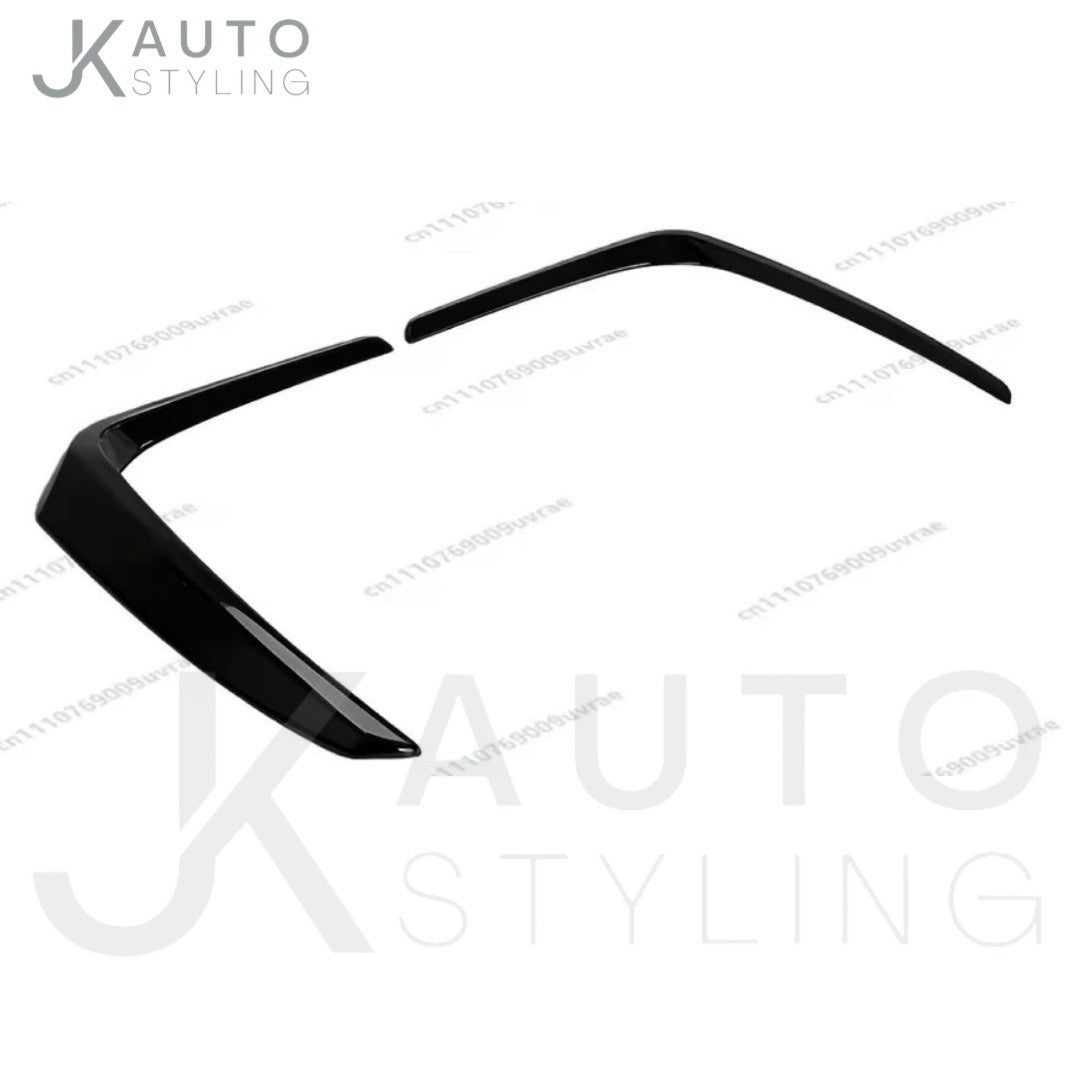 Gloss Black Front Bumper Canards Side Fog Blades For Ford Puma ST Line 2020-2024