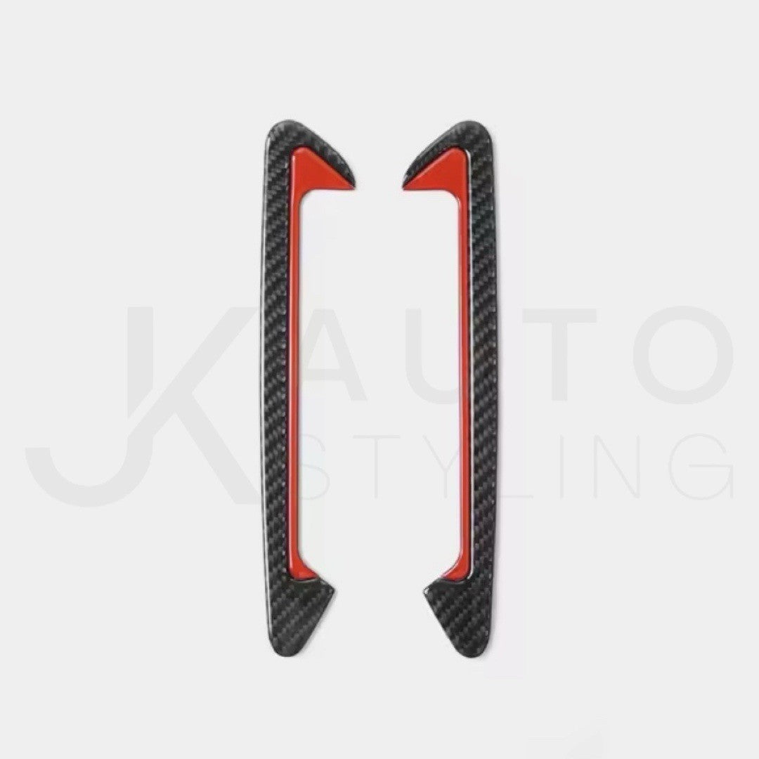 BMW X4 G02 X3 G01 2017-2024 Carbon Fibre Side Fender Vent Trim Surround Red