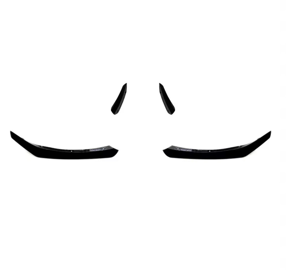 Gloss Black Front Bumper Canards For Mercedes CLA45 AMG C117 X117 2015-2018 4pcs