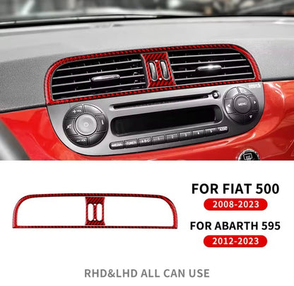 Fiat 500 Abarth 595 Red Carbon Fibre Centre Console Air Vent Outlet Surround