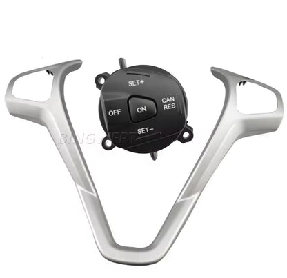 Blue Backlight Cruise Control Buttons Switch Frame Trim For Ford Fiesta MK7