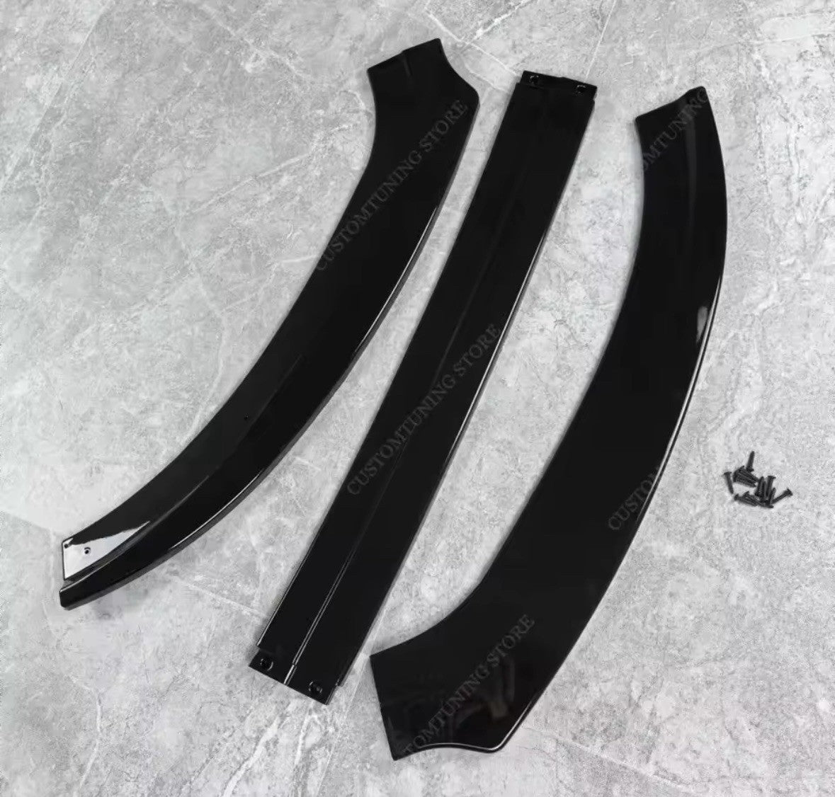 Gloss Black Front Splitter Bumper Lip For Ford Focus RS MK3 2015-2018