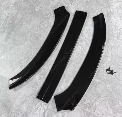 Gloss Black Front Splitter Bumper Lip For Ford Focus RS MK3 2015-2018