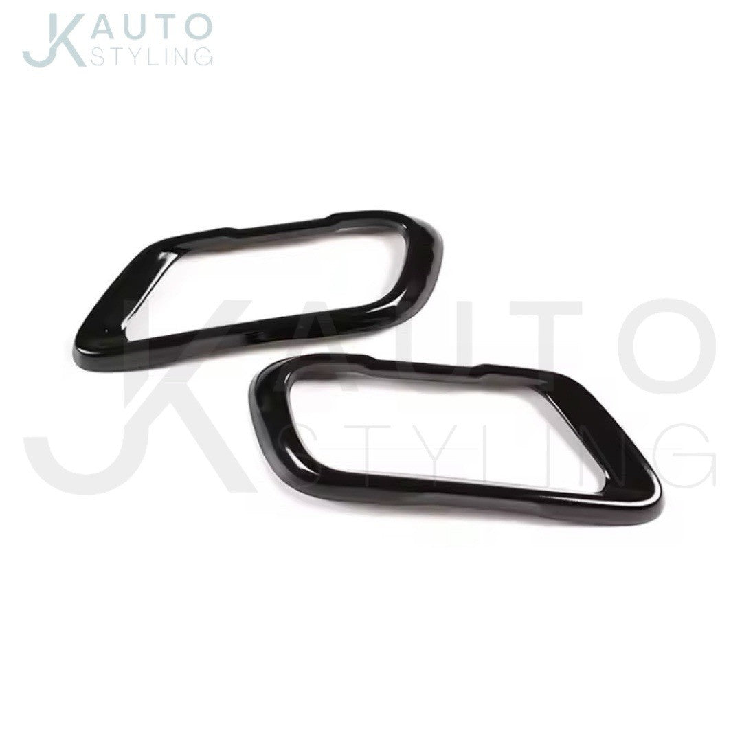 Gloss Black Stainless Exhaust Tip Covers For BMW X5 G05 X6 G06 X7 G07 2019-2025
