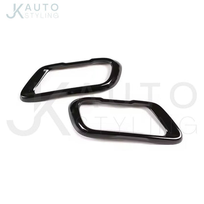 Gloss Black Stainless Exhaust Tip Covers For BMW X5 G05 X6 G06 X7 G07 2019-2025