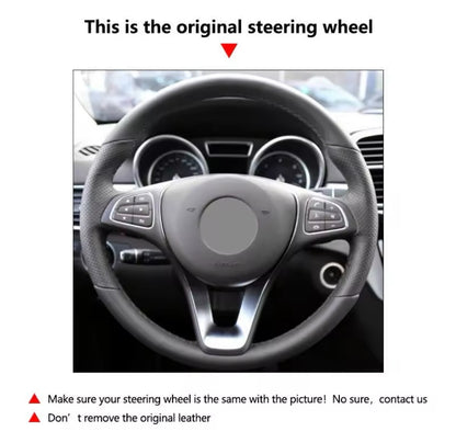 Mercedes ABCEV Class CLA GLA GLC Steering Wheel Cover Self Stitch Choose Colour