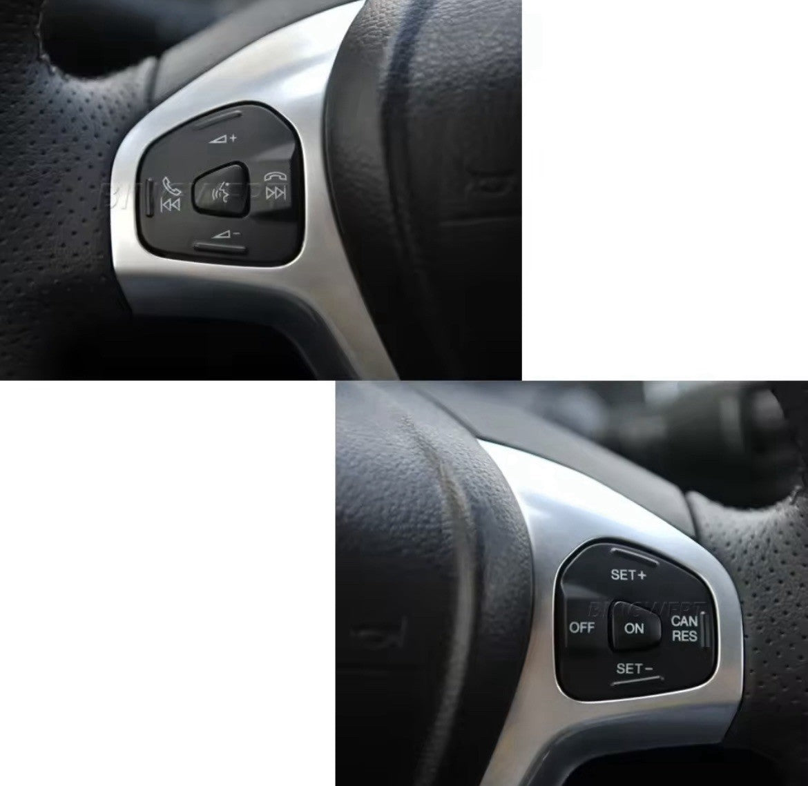 Red Backlight Cruise Control Buttons Switch Frame Trim For Ford Fiesta MK7