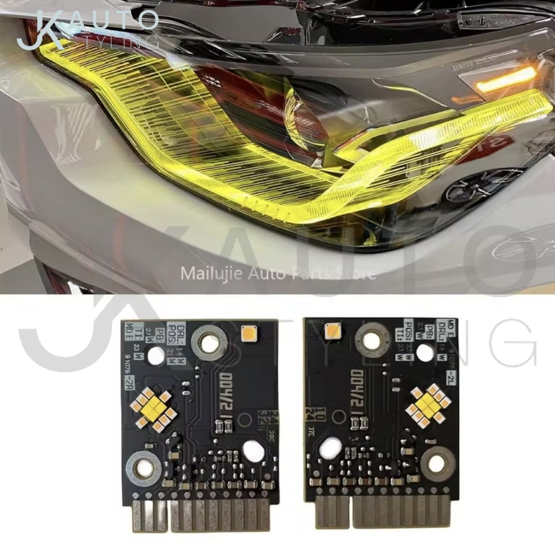 BMW 2 Series G42 M240i M2 G87 Yellow DRL LED Boards Front Headlights 2pcs