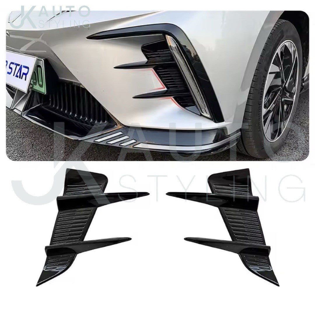 MG4 EV Mulan Electric 2023 2024 2025 Gloss Black Front Bumper Side Vent Canards