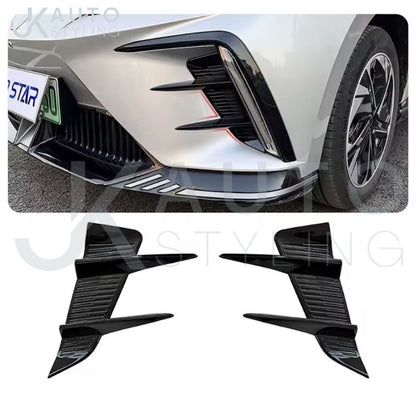 MG4 EV Mulan Electric 2023 2024 2025 Gloss Black Front Bumper Side Vent Canards