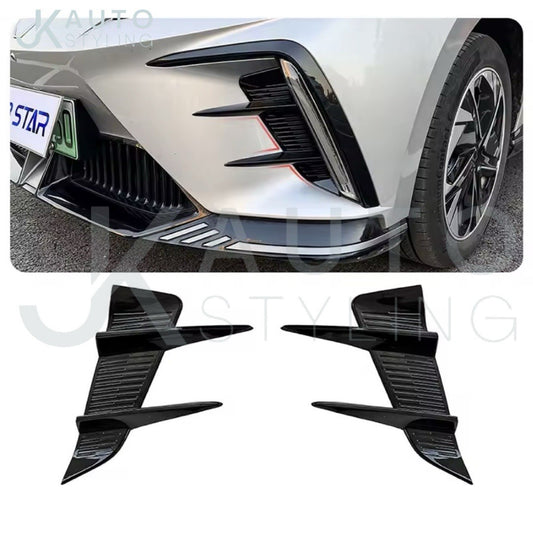 MG4 EV Mulan Electric 2023 2024 2025 Gloss Black Front Bumper Side Vent Canards