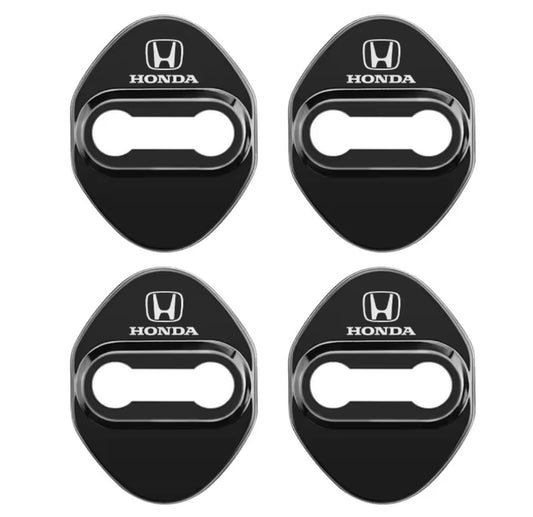 Honda CR-V Civic HR-V Black Stainless Steel Door Lock Protector Covers 4pcs