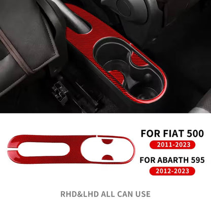 Fiat 500 Abarth 595 Red Carbon Fibre Centre Console Handbrake Cup Holder Trim