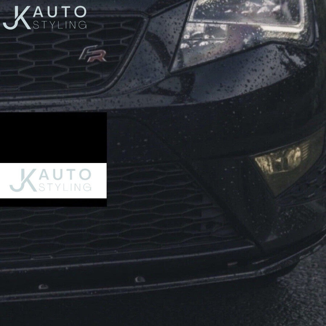 GLOSS BLACK FRONT SPLITTER LIP FOR SEAT LEON 2013-2021 FRONT BUMPER ADD ON KIT