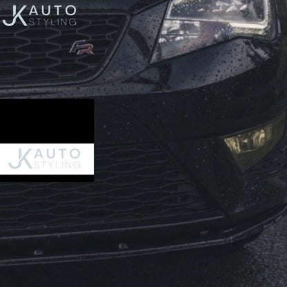 GLOSS BLACK FRONT SPLITTER LIP FOR SEAT LEON 2013-2021 FRONT BUMPER ADD ON KIT