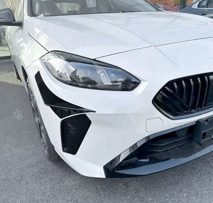 BMW 1 Series F70 2 Series F74 2024+ Gloss Black Front Bumper Canards Trim 2pcs