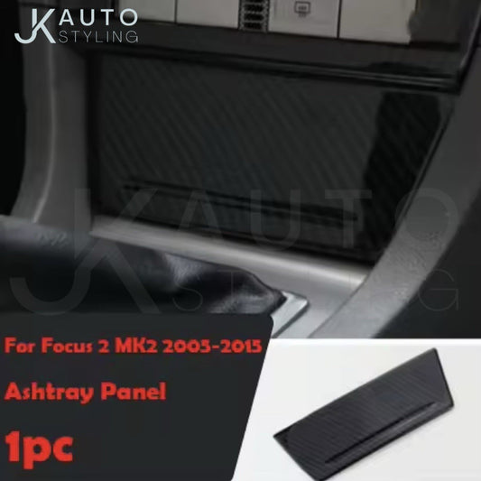Carbon Fibre Central Storage Box Door Trim Cover For Ford Focus MK2 2005-2008