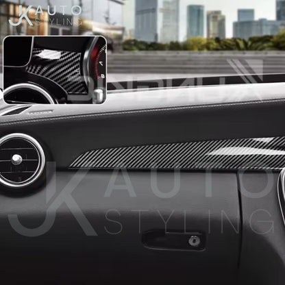 Mercedes C Class GLC 2015-2021 Carbon Fibre Dashboard Trim Cover Overlay RHD