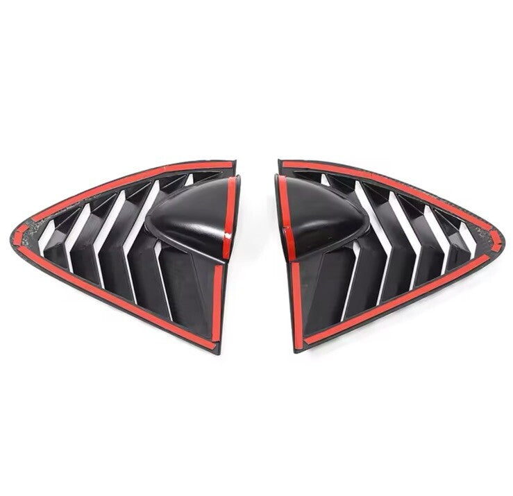 Seat Leon MK2 2008-2012 Carbon Fibre Rear Side Window Louver Vents Covers 2pcs