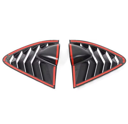 Seat Leon MK2 2008-2012 Carbon Fibre Rear Side Window Louver Vents Covers 2pcs