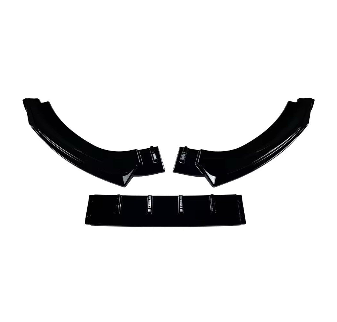 Ford Fiesta ST Line MK8 2018-2021 Front Splitter Gloss Black Bumper Lip Aero Kit